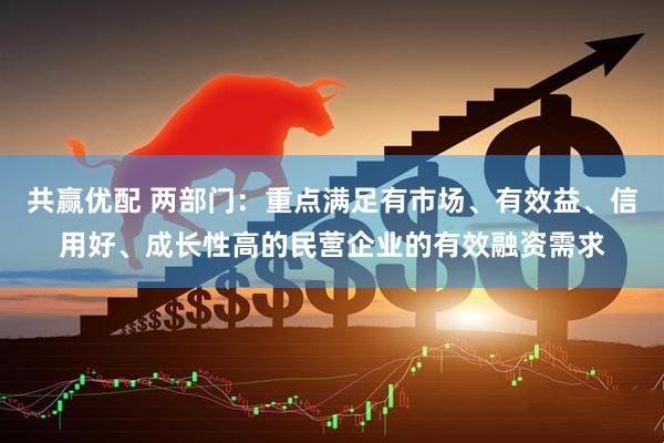 共赢优配 两部门：重点满足有市场、有效益、信用好、成长性高的民营企业的有效融资需求